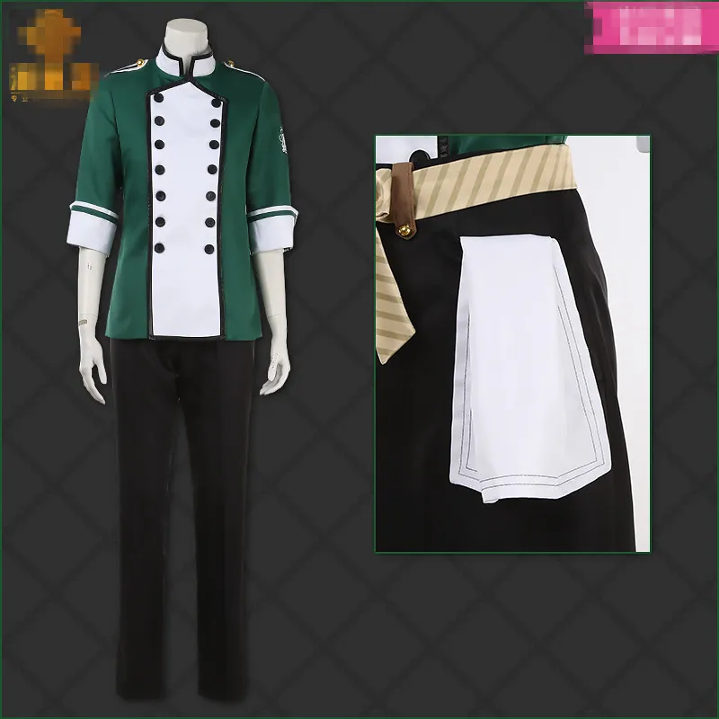 Twisted Wonderland NRC Chef Silver riddle cos Anime Set cosplay costume Customised