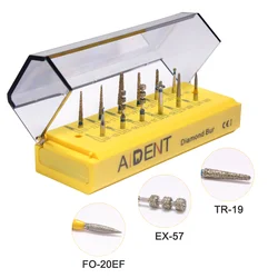 Dental Diamond Burs Set, Handpiece de alta velocidade, branqueamento dos dentes, polimento Odontologia Ferramentas, AI-FGS06, 10 modelos para escolher