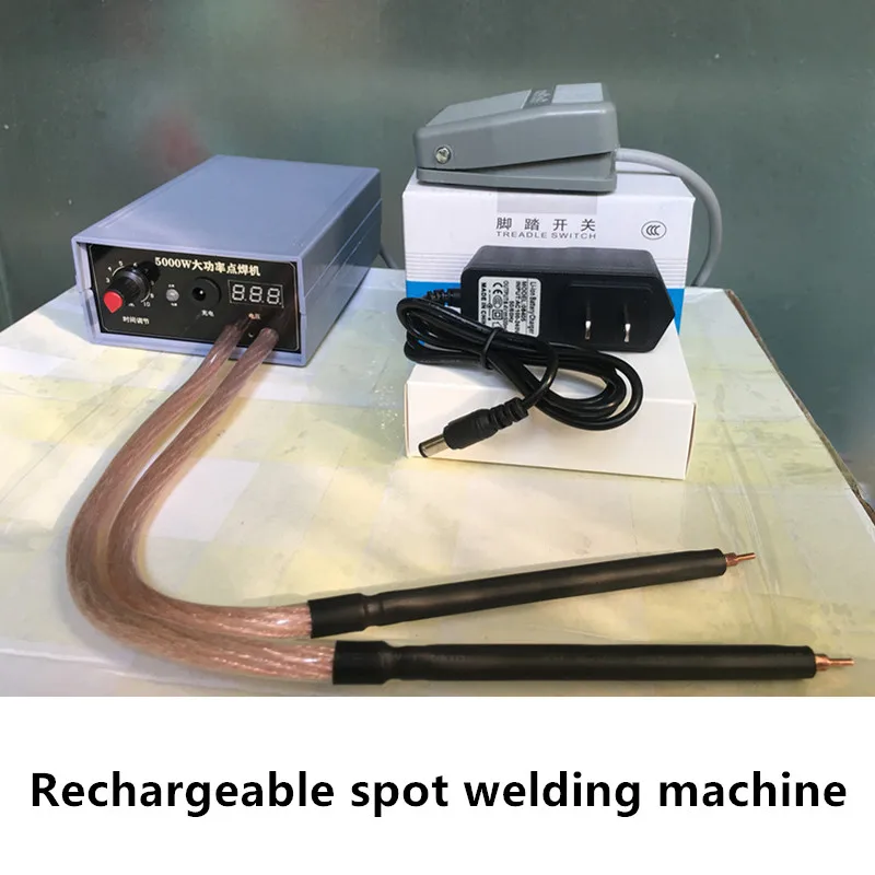 5000W Spotเครื่องเชื่อมแบบพกพาขนาดเล็กมือถือ18650 Battery Spot Weldingเครื่องชุดHigh Power