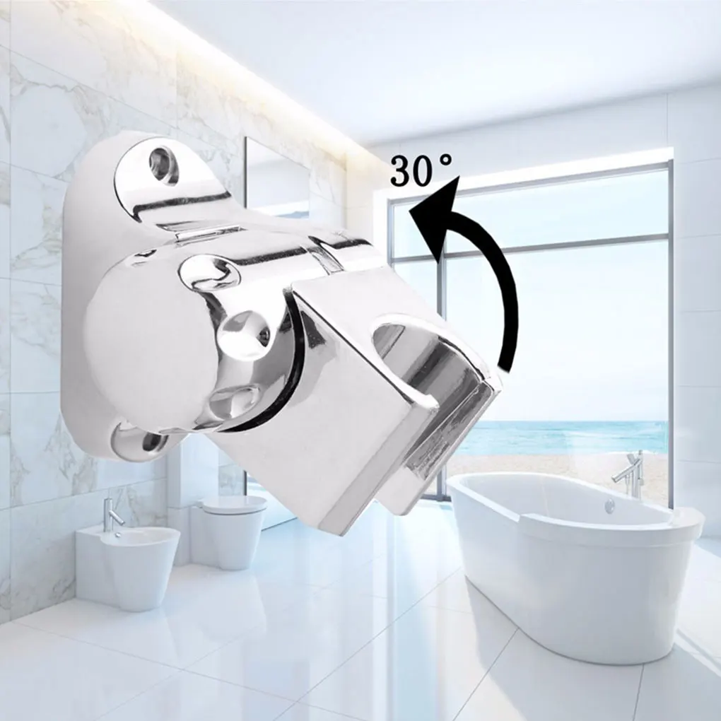 Bathroom Showers Holder 30° Adjustable Shower Head Holder Wall Mounted Handheld Showerhead Bracket For Home Bathroom Accessories