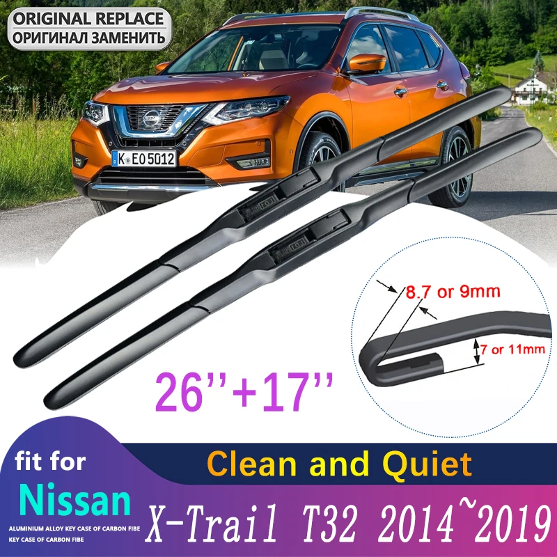 

for Nissan X-Trail T32 2014~2019 Front Windscreen Windshield Wipers Car Wiper Blades Car Accessories 2015 2016 2017 2018 X Trail