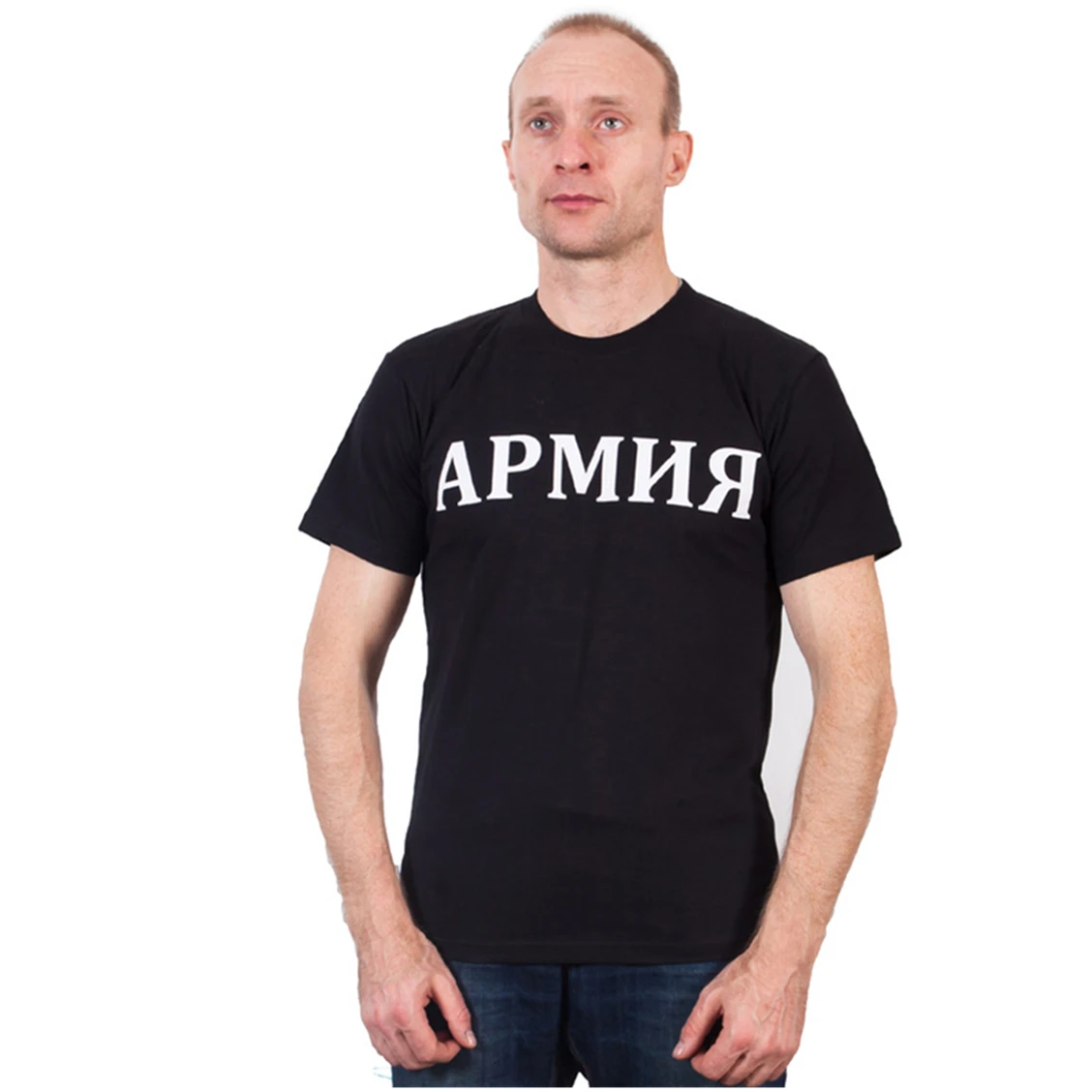 Male T-Shirt With Армия России Inscription Mens Blue 100% Cotton Shirt Fashion Tee For Men Hipster Cool Graphic Tee Shirt