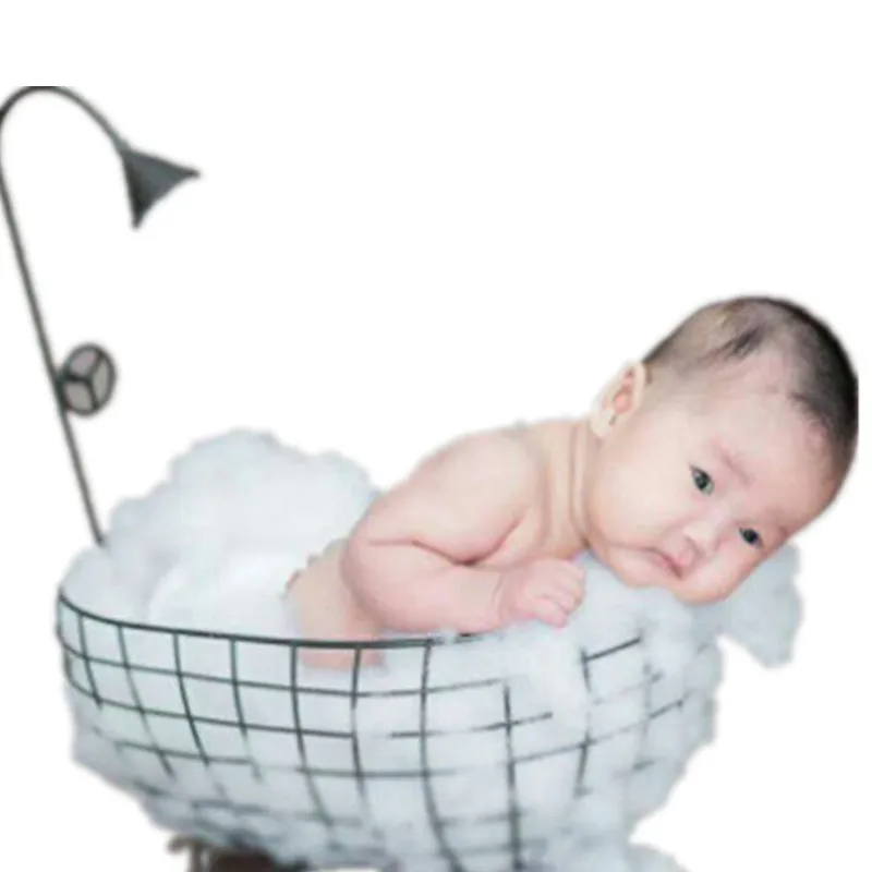 Newborn Photography Props Boy Girl Iron Basket Shower Bathtub Posing Furniture Baby Photo Accessories Background Auxiliary Frame