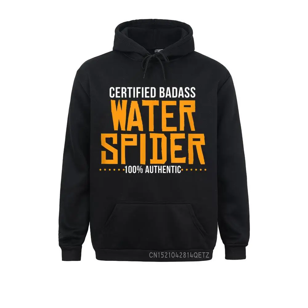 Men's Long Sleeve Certified Badass Water Spider Chic Sweatshirts Classic Hoodies Faddish Casual Clothes