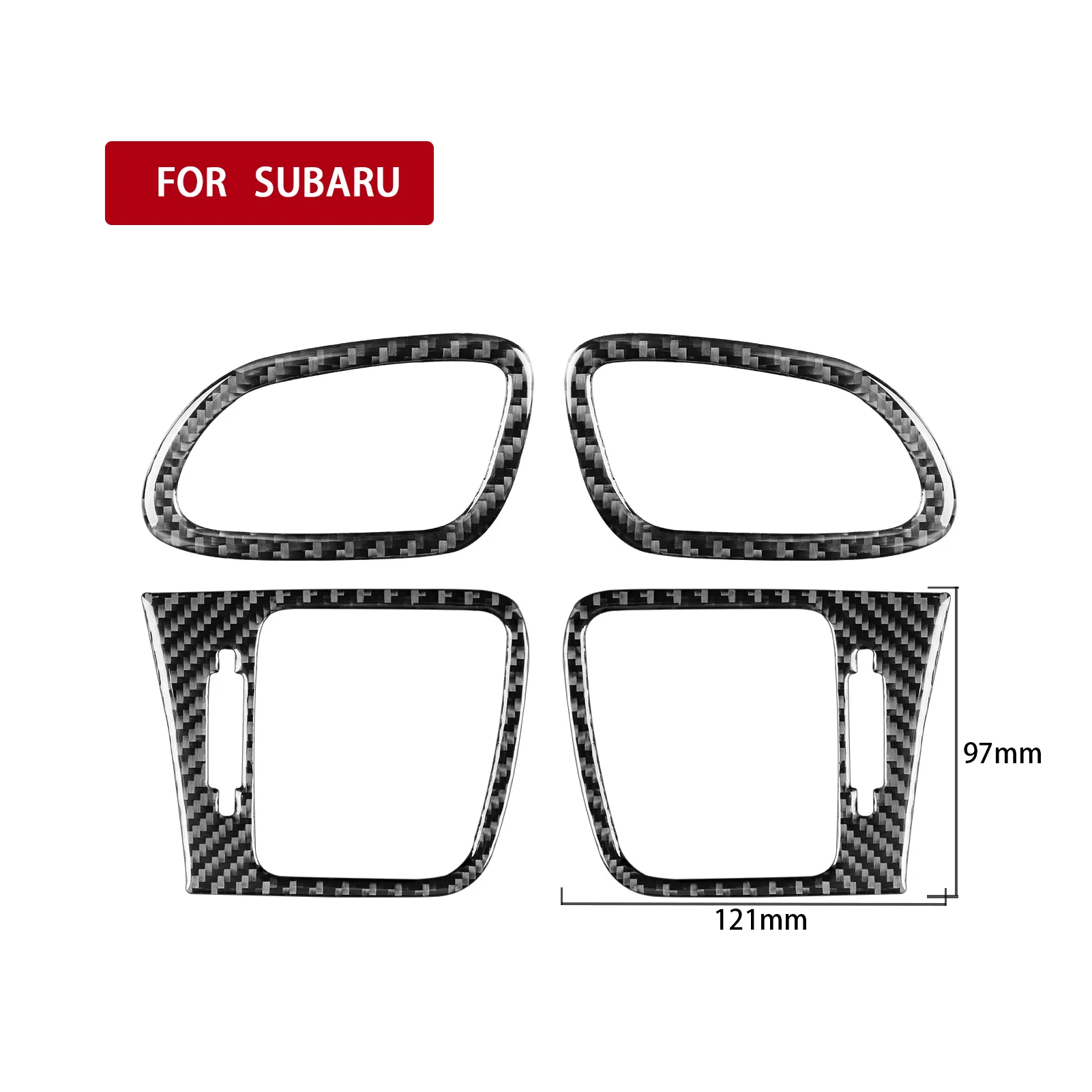 For Subaru Legacy/Outback 2005-2009 Carbon Fiber Stickers Defogging Outlet Air Conditioning Vents Car Decoration Accessories