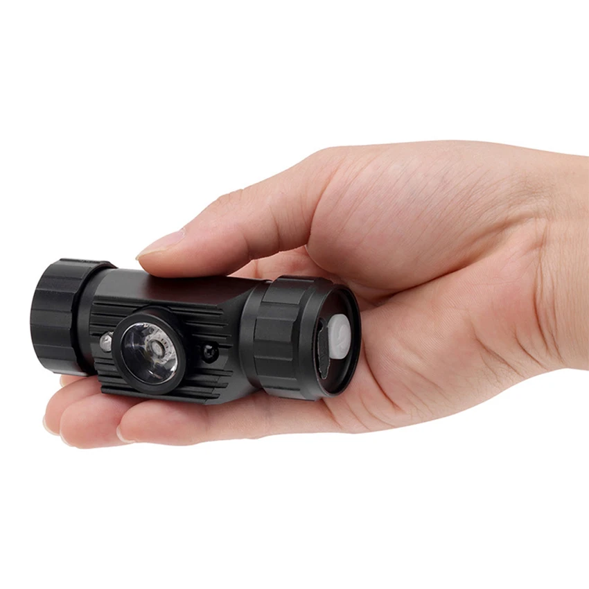 Headlamp Rechargeable LED Headlight 2 Modes, LED Waterproof Work Headlight Flashlight, Wave Sensor, for Camping, Running