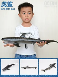 Figuras de acción de animales marinos de gran tamaño para niños, ballena, tiburón, cachemir, beluga, Delfín, juguetes educativos, regalo para niños, nuevo