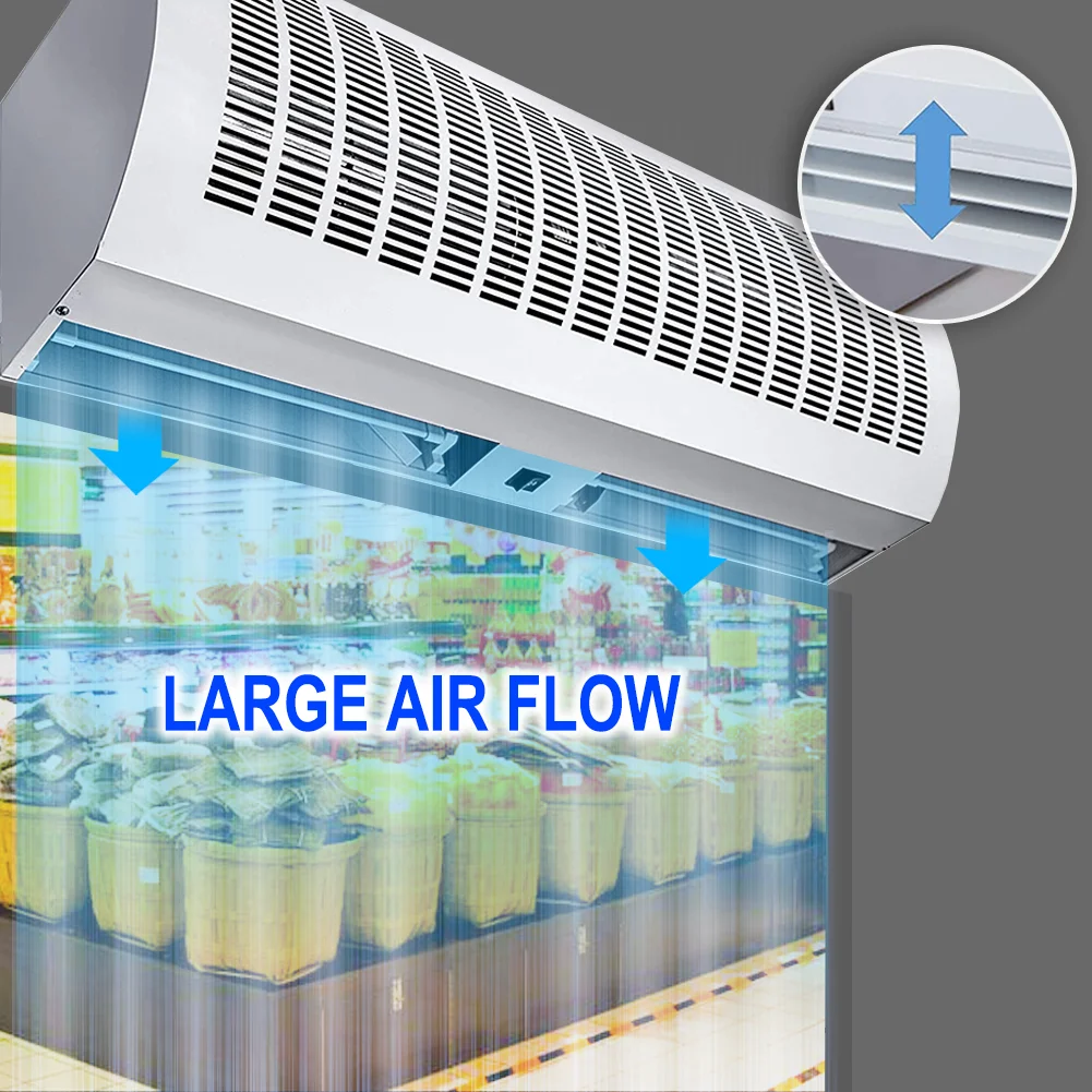 Tenda d'aria commerciale da 36'' a 2 velocità con interruttori per porte Ventilatore alto basso certificato CE UL