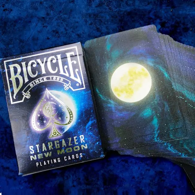 Bicicleta stargazer lua nova jogando cartas espaço galaxy deck uspcc colecionável poker jogos de cartas mágicas truque magia adereços