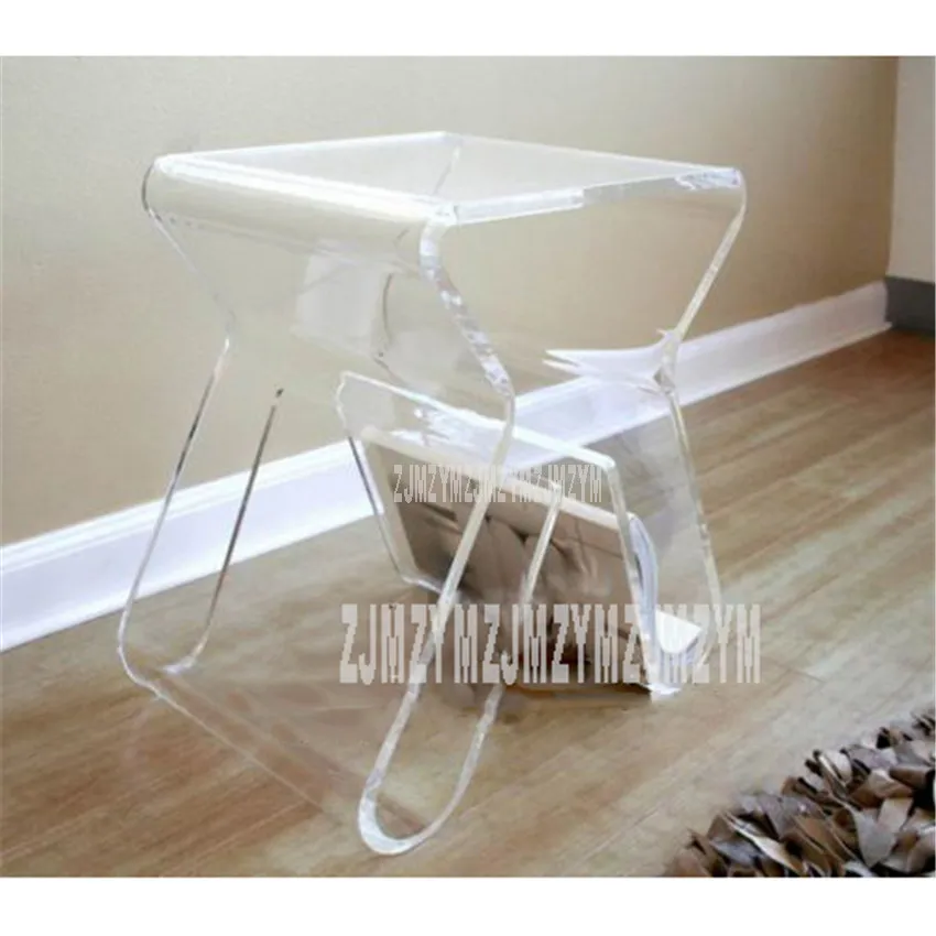 Acrylic Transparent Small Tea Table Book Magazine Shelf Creativity Colorful Office Reception Room Living Room Modern Tea Table