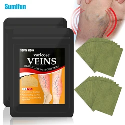 12Pcs Herbal Varicose Veins Detox Healing Patch Vasculitis Phlebitis Spider Patch Varicosity Angiitis Removal Medical Plaster