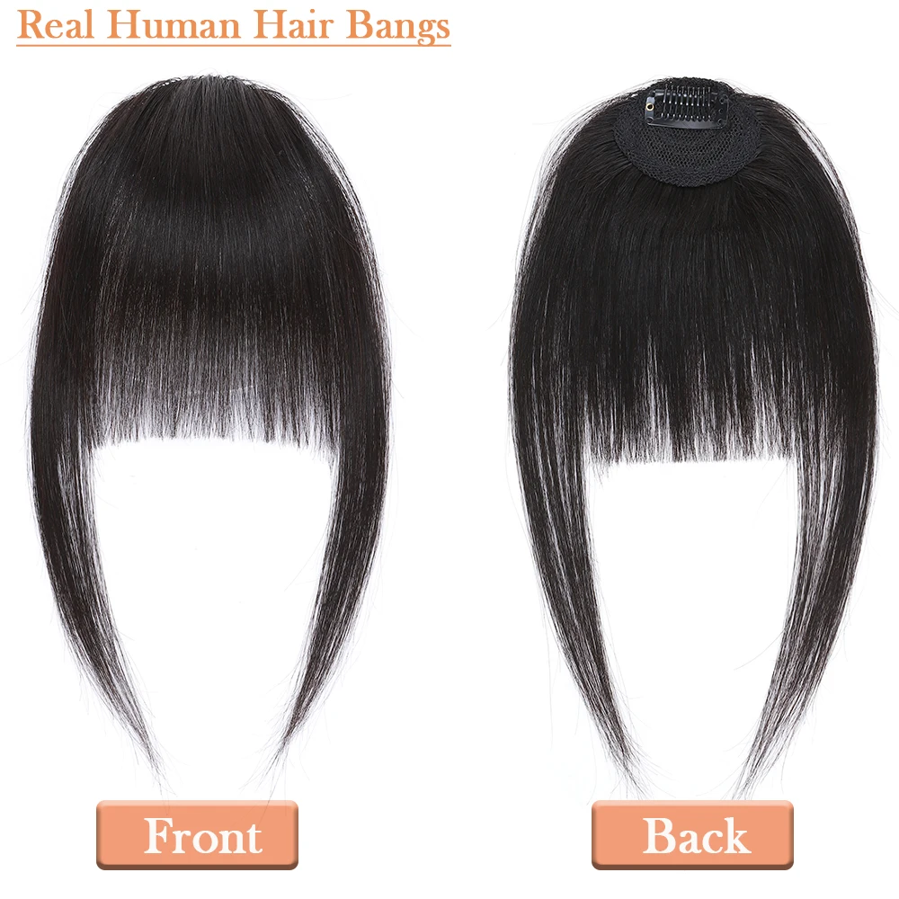 Sego 9g Comics Bangs With Temples 100% Real Human Hair Small Fringe Bangs Swept Natural look Hair Piece