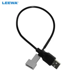 LEEWA Car Audio Radio 2.0 USB to 4Pin Socket Cable for Kia KX5 Sorento Sonata Extension Connector Adapter #CA6849