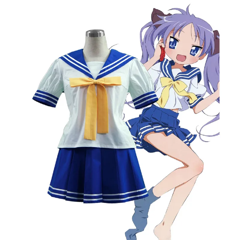 Lucky Star Izumi Konata Cosplay Kostüm Seifuku Schuluniform