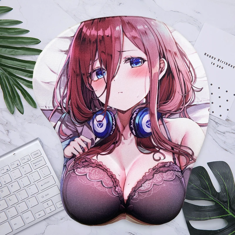 

Sexy Mouse Pad For The Quintessential Quintuplets Nakano Anime 3D Breast Mousepad Wrist Rest Silicone Creative Mouse Mat