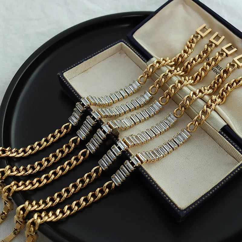 Joolim Jewelry High End PVD  Wholesale Drop Shipping Supplier No Fade Fashionable Spliced Square Zircon Bracelet For Women image 6