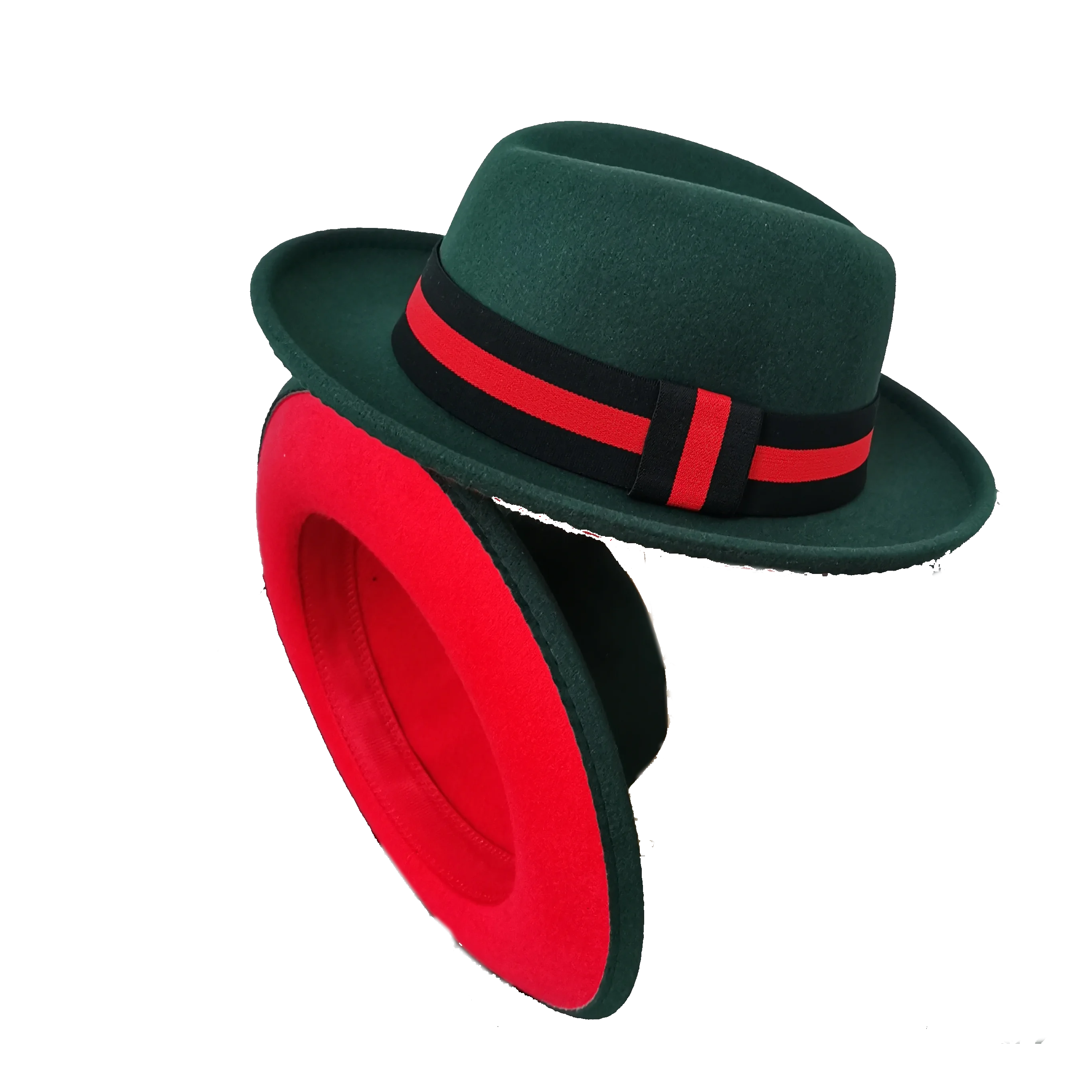 1970s Vintage Broner Vintage Red Bowler Hat Chic Red Wool Hat with Black Button Bowler Hat | Handmade Wool Felt Hats | éN Hats – enhats.com main image 3