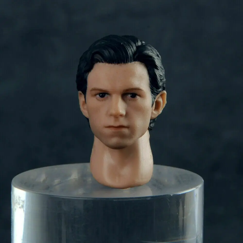 1/12 a forma masculina da cabeça de tom holland da relação é apropriada para 6-inch corpo modelo brinquedos soldados masculinos bonecas de plástico cabeça escultura