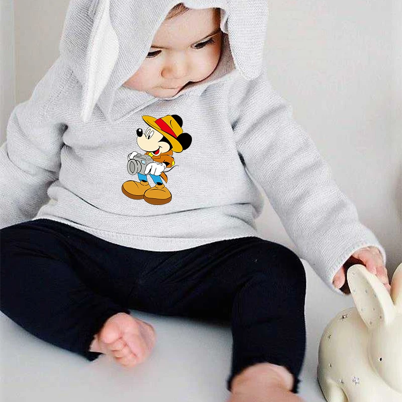 Mickey Mouse Heat Transfer Thermal Stickers for Clothes DIY T-shirt Appliques Iron on Transfer Girl Boy Patches Cute Custom