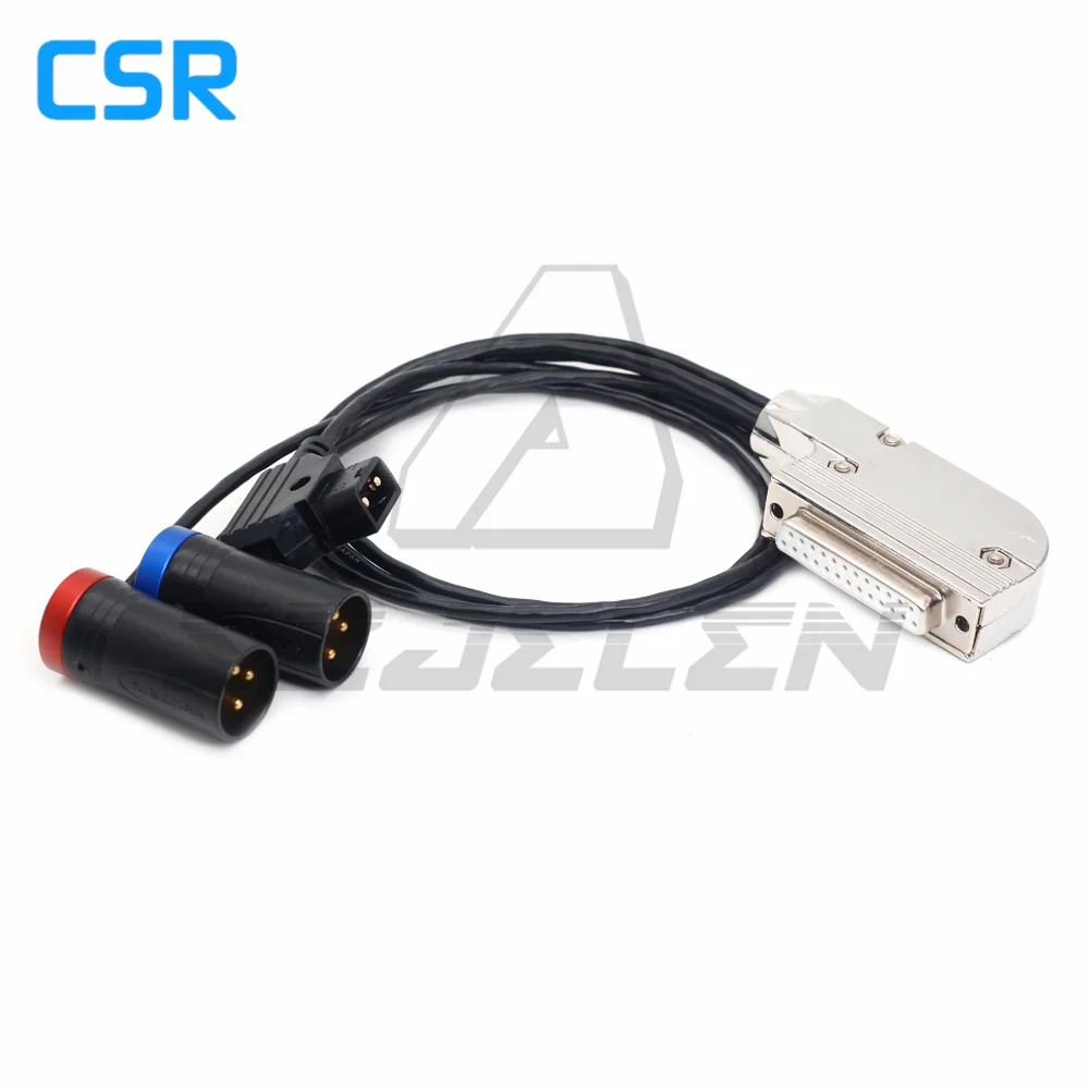 

Wisycom /Sennheiser /Lectrosonics /Sony /Audio LTD receiver DB25 female interface audio output dtap power cord