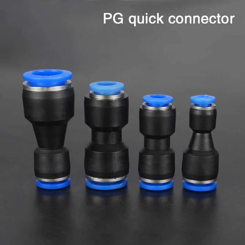 10PCS Pneumatic Fitting Plastic Connector PG/PE/PU 4mm 6mm 8mm Air water Hose Tube Push in Straight Gas Quick Connection T Type