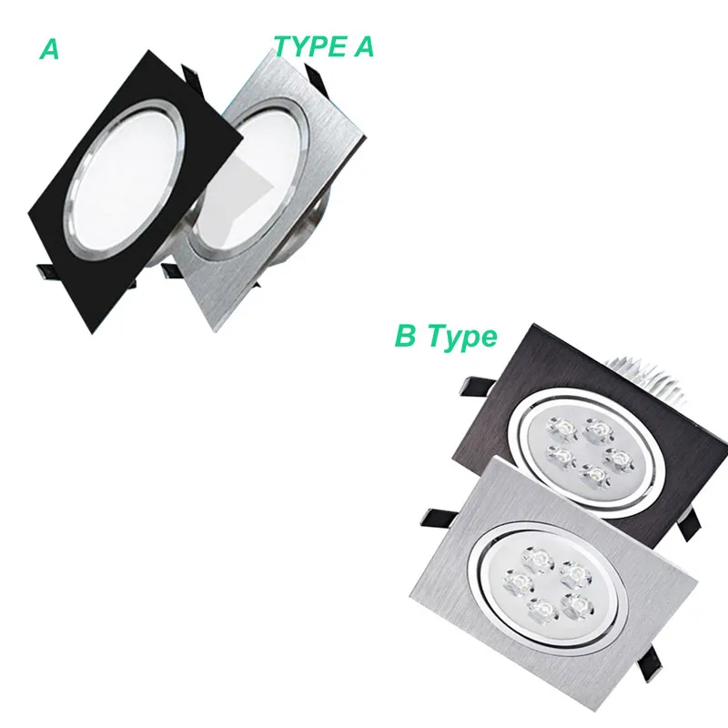 Led Recessed Downlight 3W 5W 7W Square Spot Lighting AC110V 240V Down Lamp Cabinet Ceil Room Decor