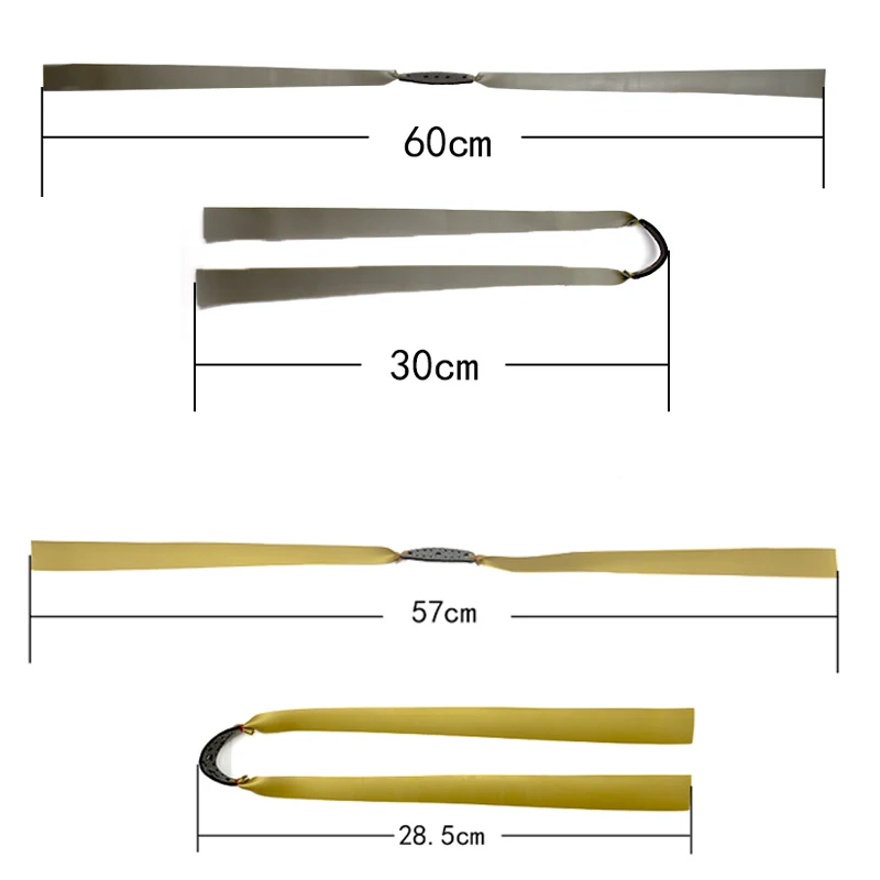 Tirachinas de gran potencia, banda de goma extendida para tiro al aire libre, caza, plana, grosor 0,75/0,9/1mm, 3/6/9 Uds.