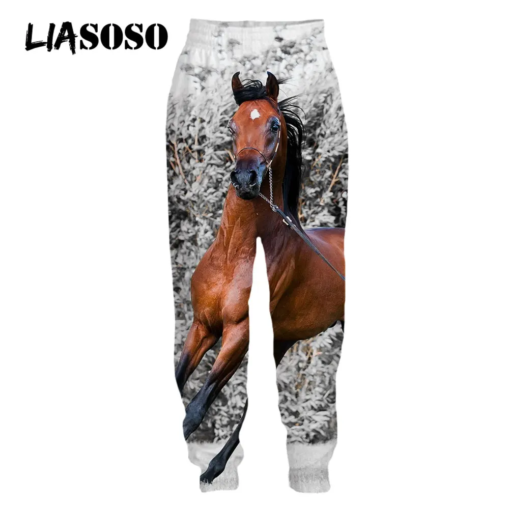 

LIASOSO 3D Print Robust Horses Snow Anime Horse Animals Sweatpants Men's Women Sweat Pants Jogging Casual Hip Pop Fitness Pants