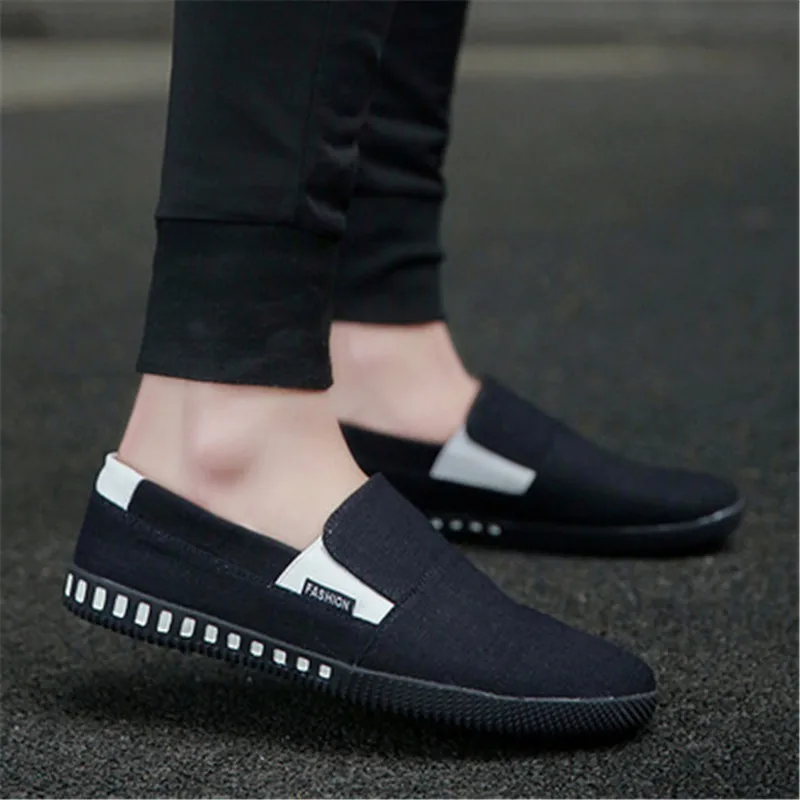 Summer breathable cloth shoes Men\'s Bean leisure shoes Youth lazy footwear Korean fashion canvas shoes