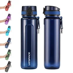 High Capacity Sports Water Bottle 1000ML Protein Shaker Outdoor Tour Gym Tritan Plastic Drink Portable Leakproof Bottle BPA Free