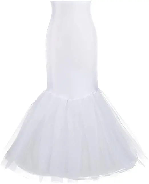 Anágua para vestido de baile, Crinoline Slips, Underskirt para vestido de noiva sereia