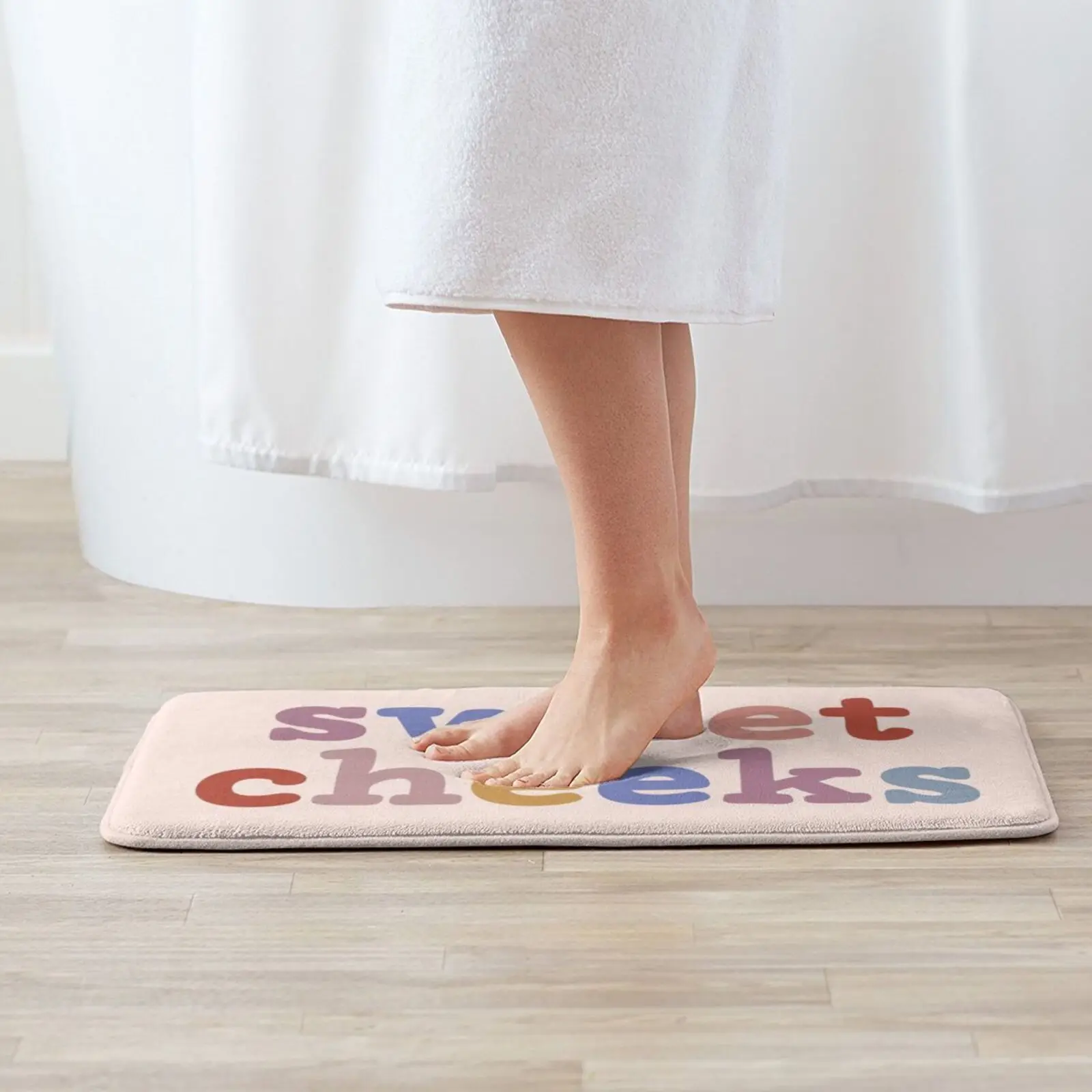 Sweet Cheeks Entrance Door Mat Bath Mat Rug Sweet Cheeks Bathmat Bathroom Anti-Slip Bedroom Kitchen Foot Mat Floor Carpet