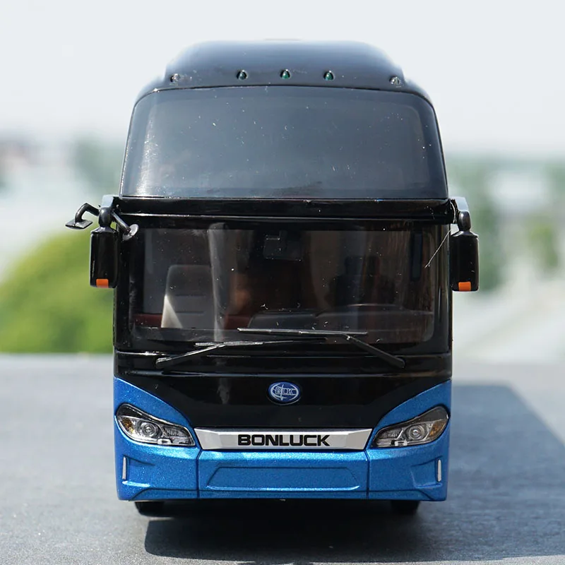 Original Factory Authentic 1:42 Scale Blue Diecast Bonluck Falcon Lx Bus Model for Birthday/christmas Gift