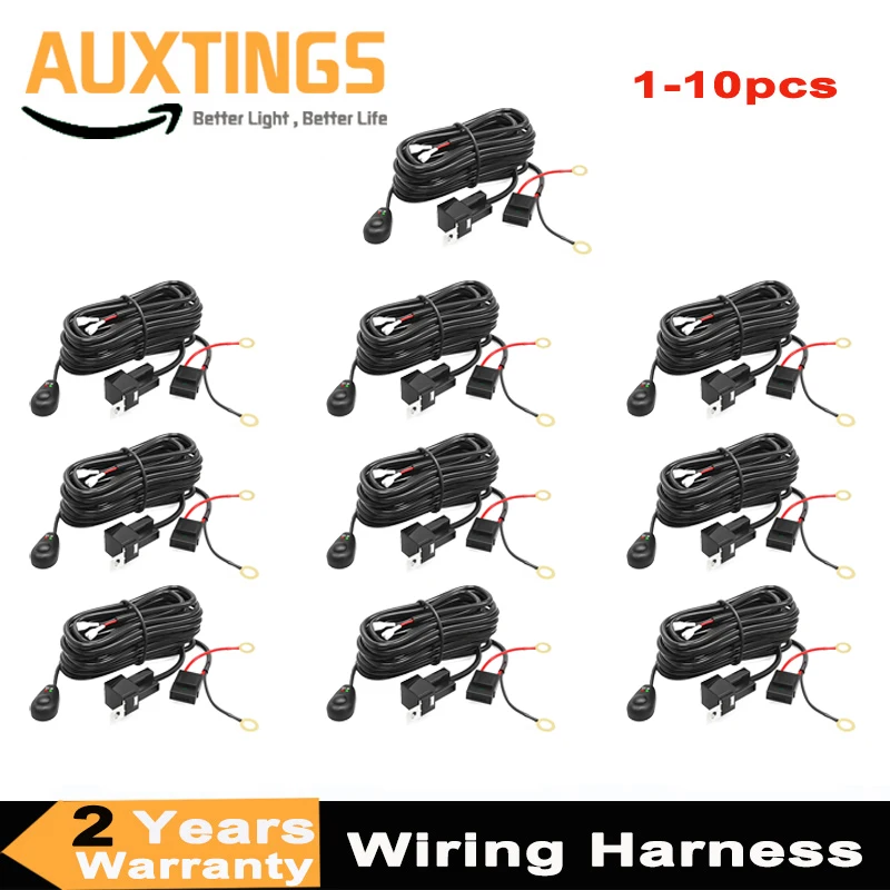 

40A Wiring Harness Relay Loom Cable Kit 2.5M for Offroad LED Light Bar Wire 12v 24v Auto Car Driving Offroad Led Work Lamp