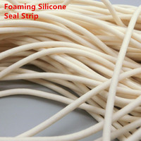 Foamed Silicone Rubber Seal Strip Silicon Sponge Cord Round Solid VMQ  Dia.1/2/3/4/4.5/5/6/7/8/9/10/11/12-30