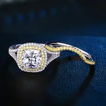 925 Silver Engagement Ring with Halo #2