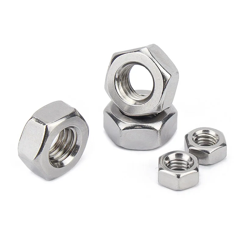 Tuerca hexagonal de rosca inversa, M4, M5, M6, M8, M10-M20, Tuercas izquierda giratoria, acero inoxidable A2, 5 unidades