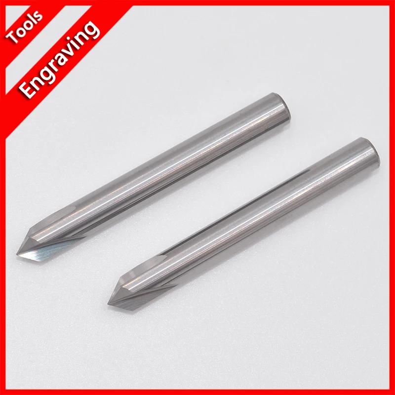 3.175mm 4mm 6mm 60 90 120 150Degree Tungsten Solid Carbide HRC55 3 Flute Router Bit Chamfer End Mill Chamfering Milling Cutters