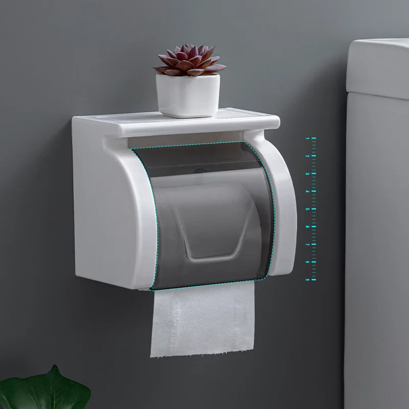 

Toilet Paper Holder Towel Box Bathroom Accessories Wall Type Waterproof Tissue Roll Boxes White держатель для туалетной бумаги