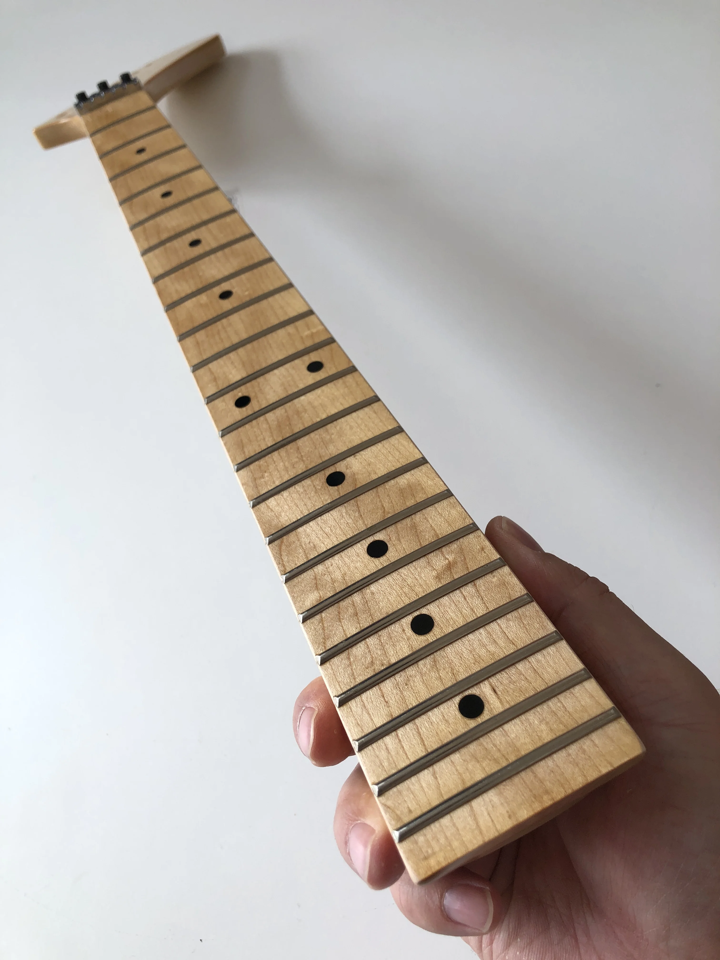 Banana headstock guitar neck 22fret 25.5inch Maple Fingerboard Dot Inlay Gloss DIY Electric guitar Parts