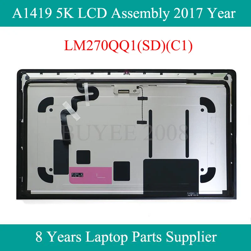 

Original 5K A1419 LCD LM270QQ1-SDC1 Mid 2017 For Imac 27" A1419 5K LM270QQ1(SD)(C1) LCD Assembly Glass Panel 5120*2880 Tested OK