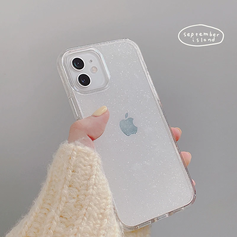 Fashion Bling Glitter Transparent Girl Gift soft silicone case for iPhone 13 14 11 12 Pro Max Mini XR X XS 7 8 Plus SE 6S Cover