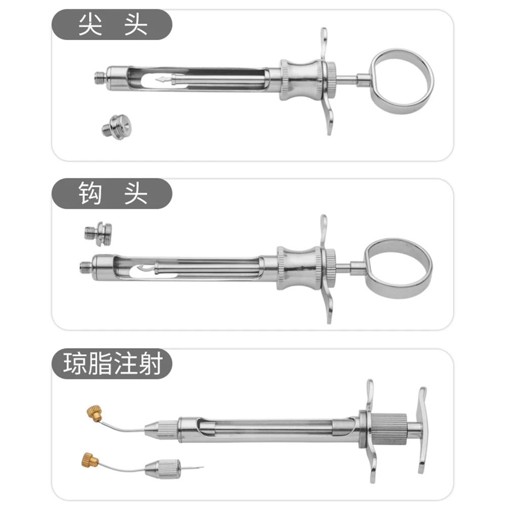 

1 PCS Dental Injection Syringe Stainless Steel Dental Aspirating Syringe Dentist Surgical Instrument