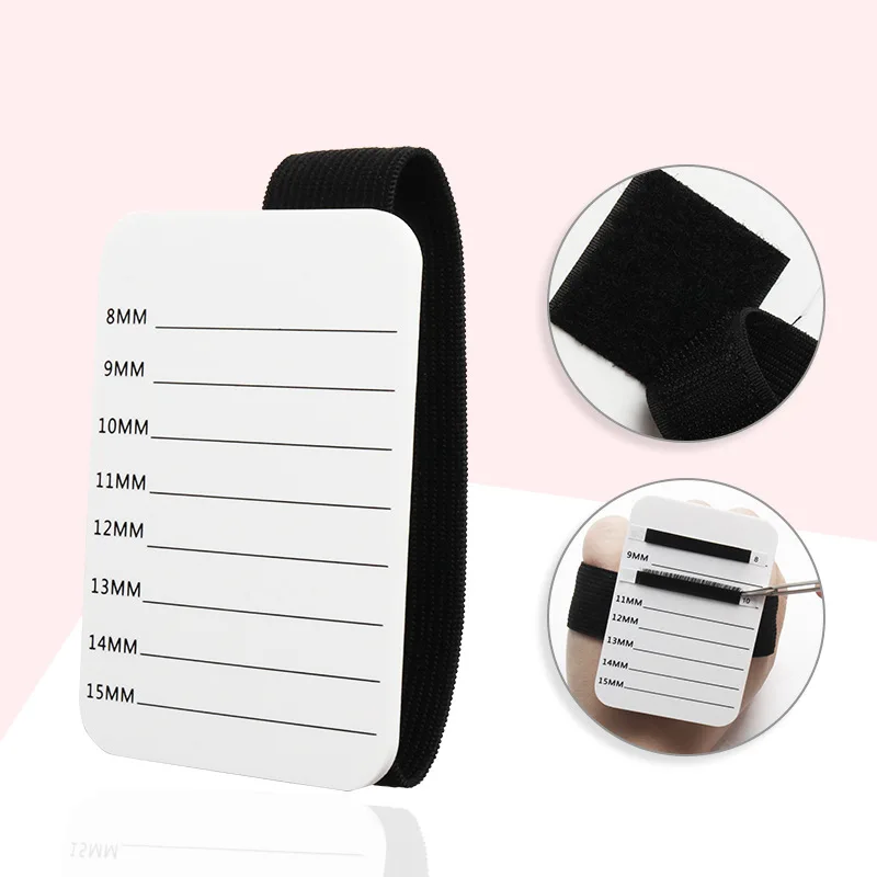 4Kinds Fake Eyelash Tray Strip Stand Holder With Belt Eyelash Extensions Hand Plate Eye Lash Grafting Palette Tool 7-14mm/8-15mm