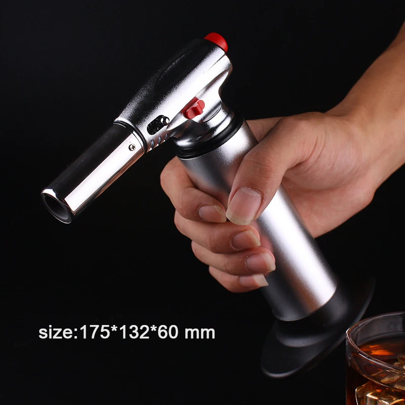 Kitchen Outdoor Baking BBQ Lighter Spray Gun Torch Pipe Gas Jet Windproof Lighters Turbo Butane Cigarette Cigar 1300 C Camping