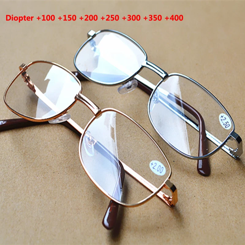 Anti Blue Light Reading Glasses Metal Frame Presbyopia Eyeglasses Men Women Antifatigue Computer Eyewear Diopter +1.0 To +4.0