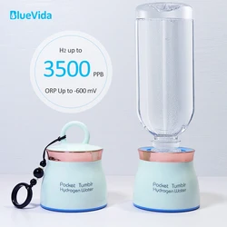 Bluevida Hydrogen Rich Water Generator with DuPont SPE PEM Pocket ORP -600mV Hydrogen Generator Self Cleaning and Easy Travel