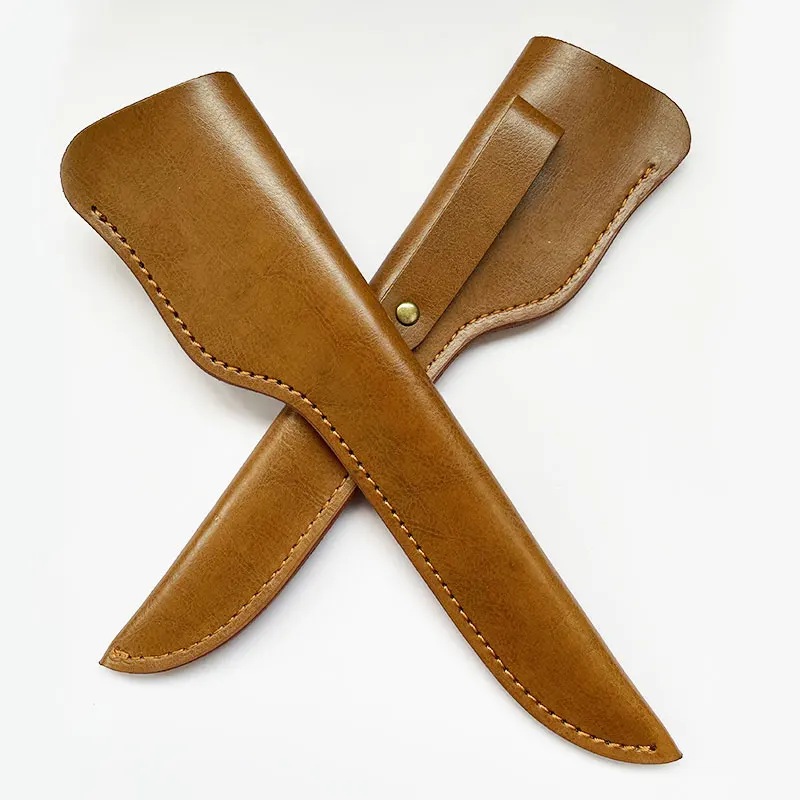 1piece First Layer Cowhide Leather Knife Scabbard Shell Deboning Knife Case Universal Long Knife Sheath Kitchen Knife Parts