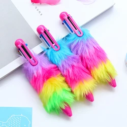 Esferográfica Plush, Ferramentas de Escrita, Material Escolar e de Escritório, 6 cores, 1pc, 2pc, 5pc, 0,7mm