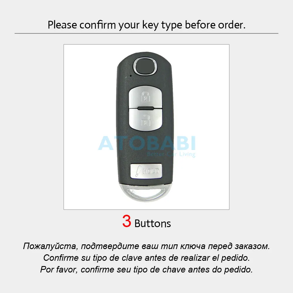 Leather Car Key Cover Smart Remote Fobs Cases Auto Accessories For Mazda 3 6 CX9 CX3 CX5 CX7 Speed CX-3 CX-5 CX-7 CX-9 2018 2019